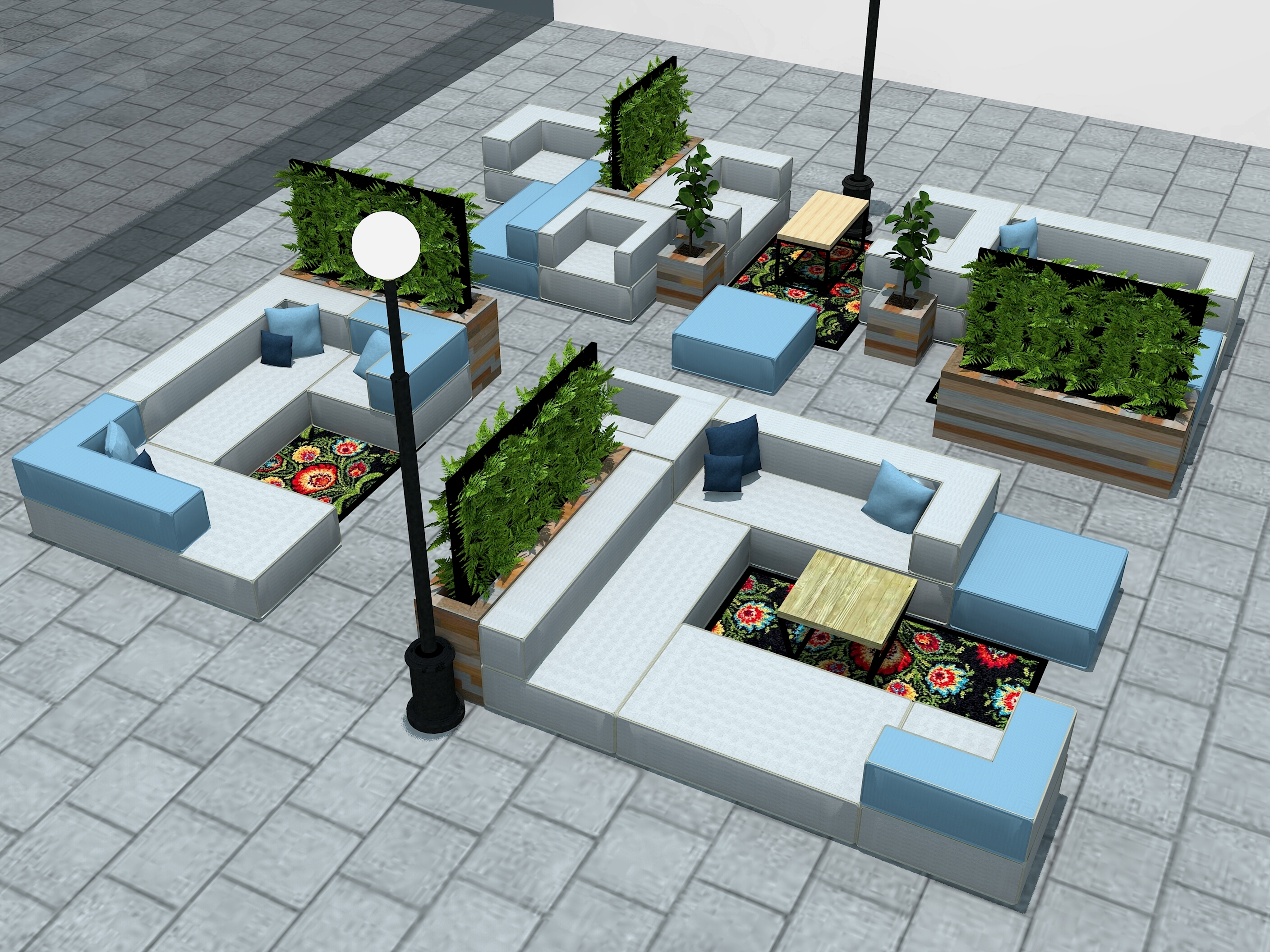 wnętrze – strefa relaksu w C.H-R Sukcesja w Łodzi